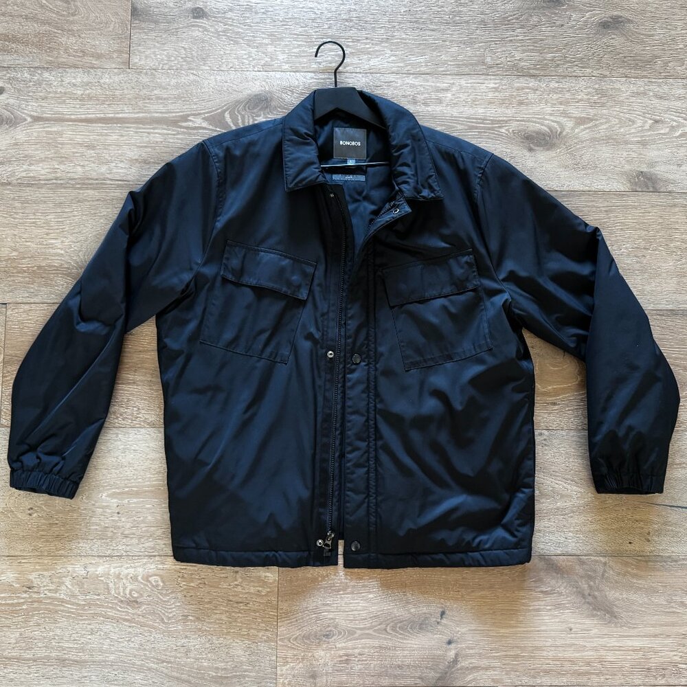 Bonobos Men's Insulated Down Filled Coaches Jacket Black L Large $249